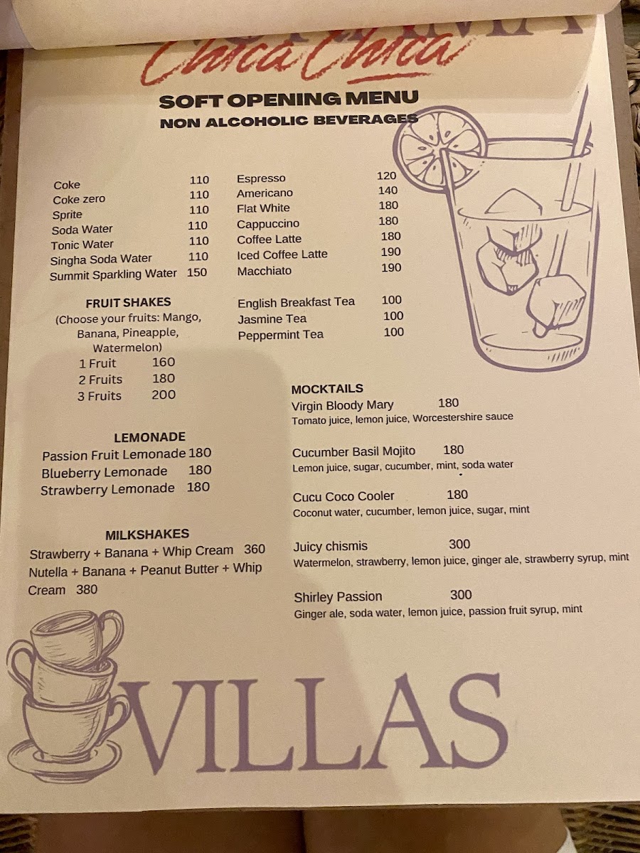 Chica Chica El Nido Menu - Image 4